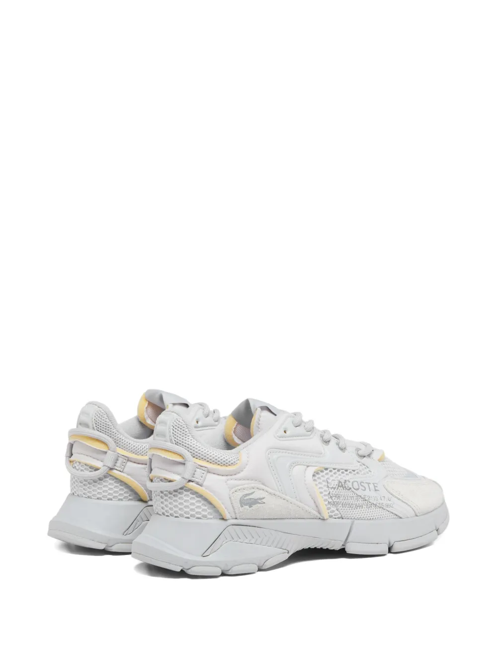 Lacoste L003 Mesh-panelled Chunky Sneakers In Gray