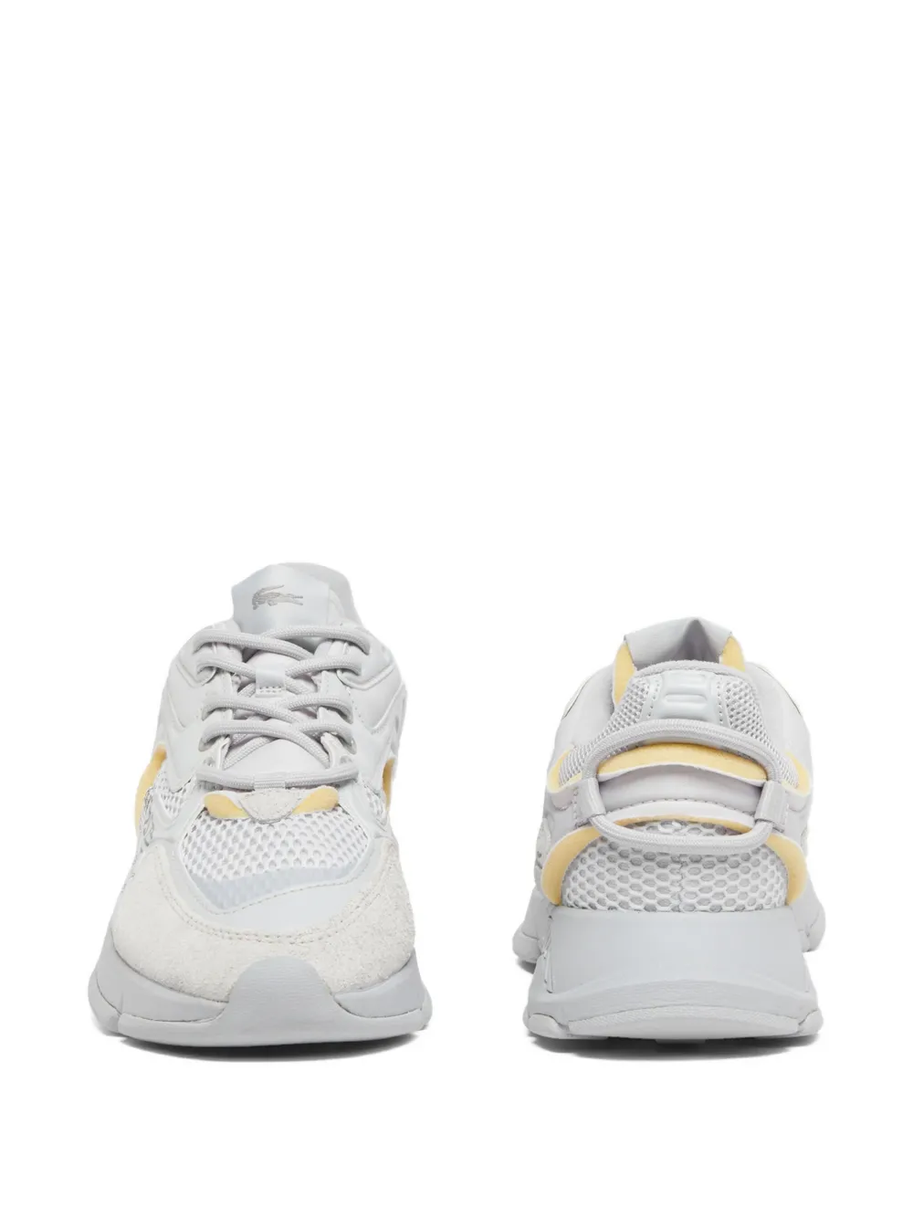 Lacoste L003 Mesh-panelled Chunky Sneakers In Gray