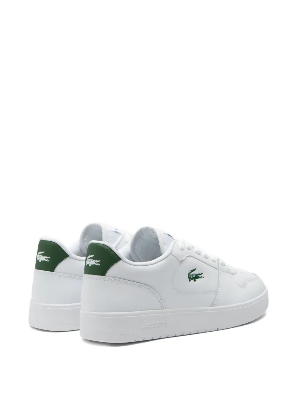 Lacoste Court Ace Leather Sneakers In White