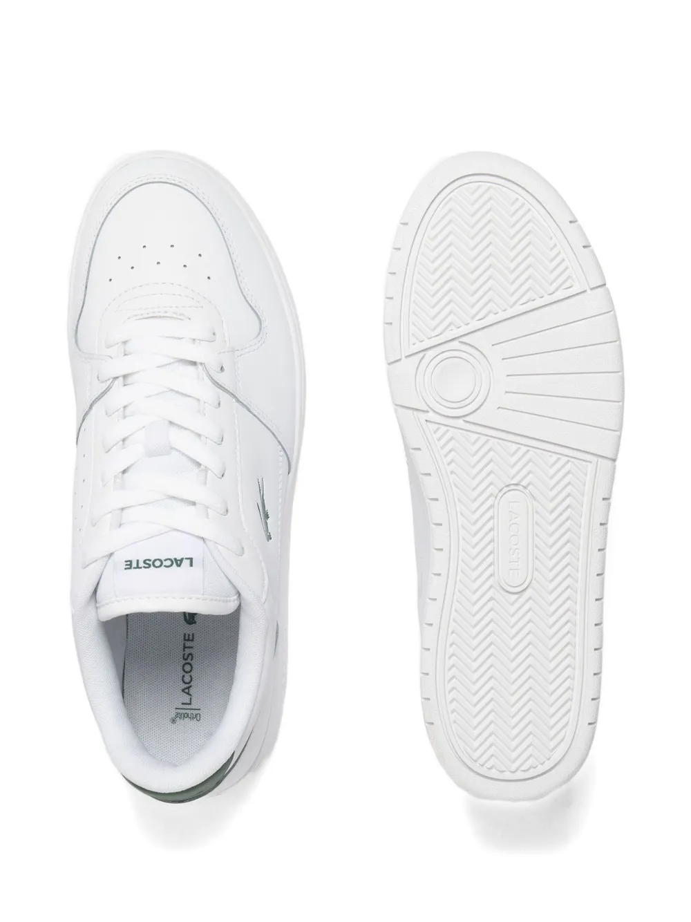 Lacoste Court Ace Leather Sneakers In White