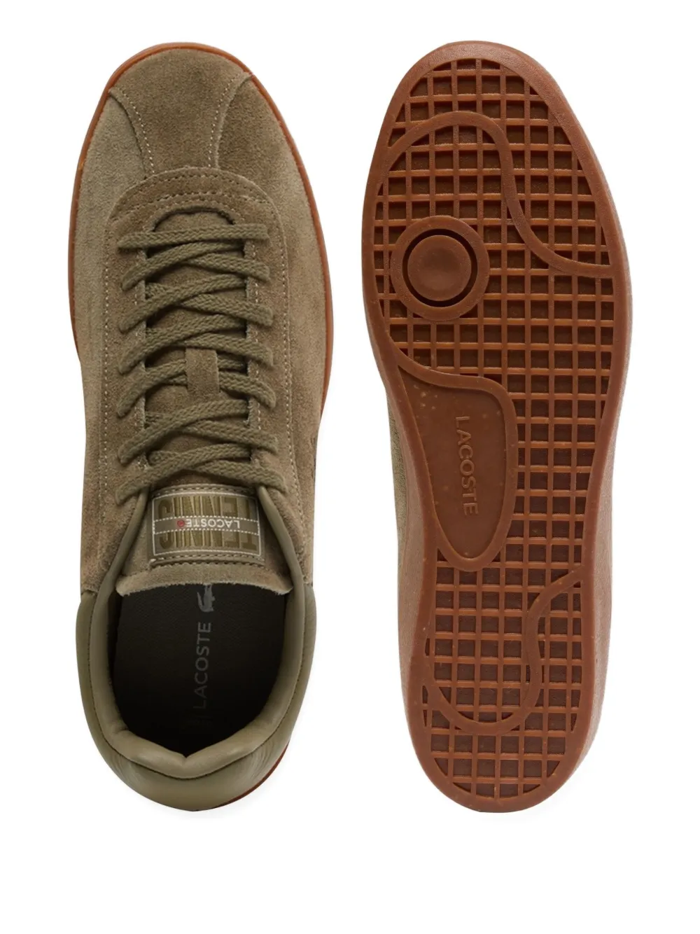 Lacoste Baseshot Suede Sneakers In Brown