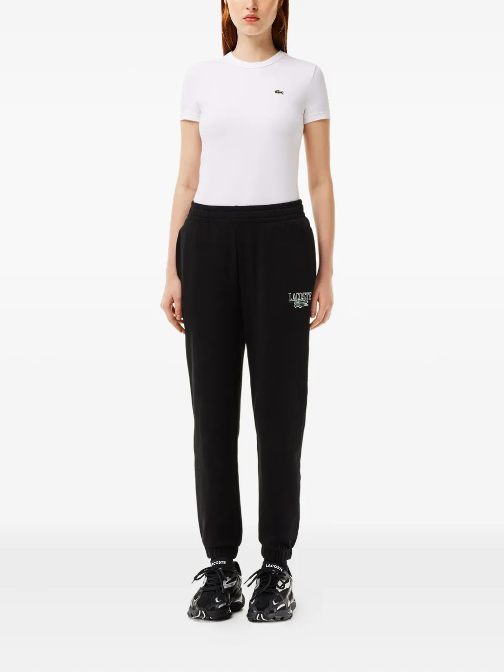 Lacoste Trainingsbroek met geborduurd logo - Zwart