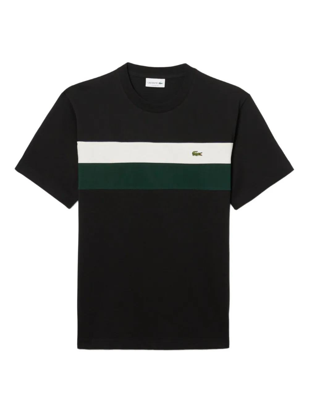 Lacoste three-stripe T-shirt - ブラック Lacoste three-stripe T-shirt - ブラック