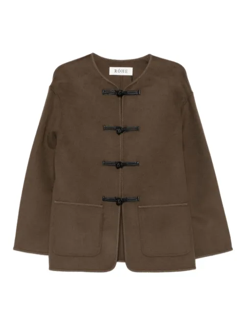 Róhe toggle-fastening patch-pocket jacket