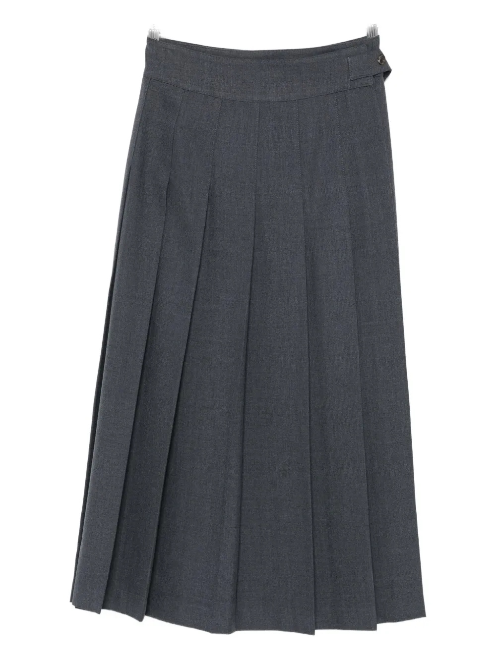 Rohe Buttoned Midi Pleated Skirt In Gray