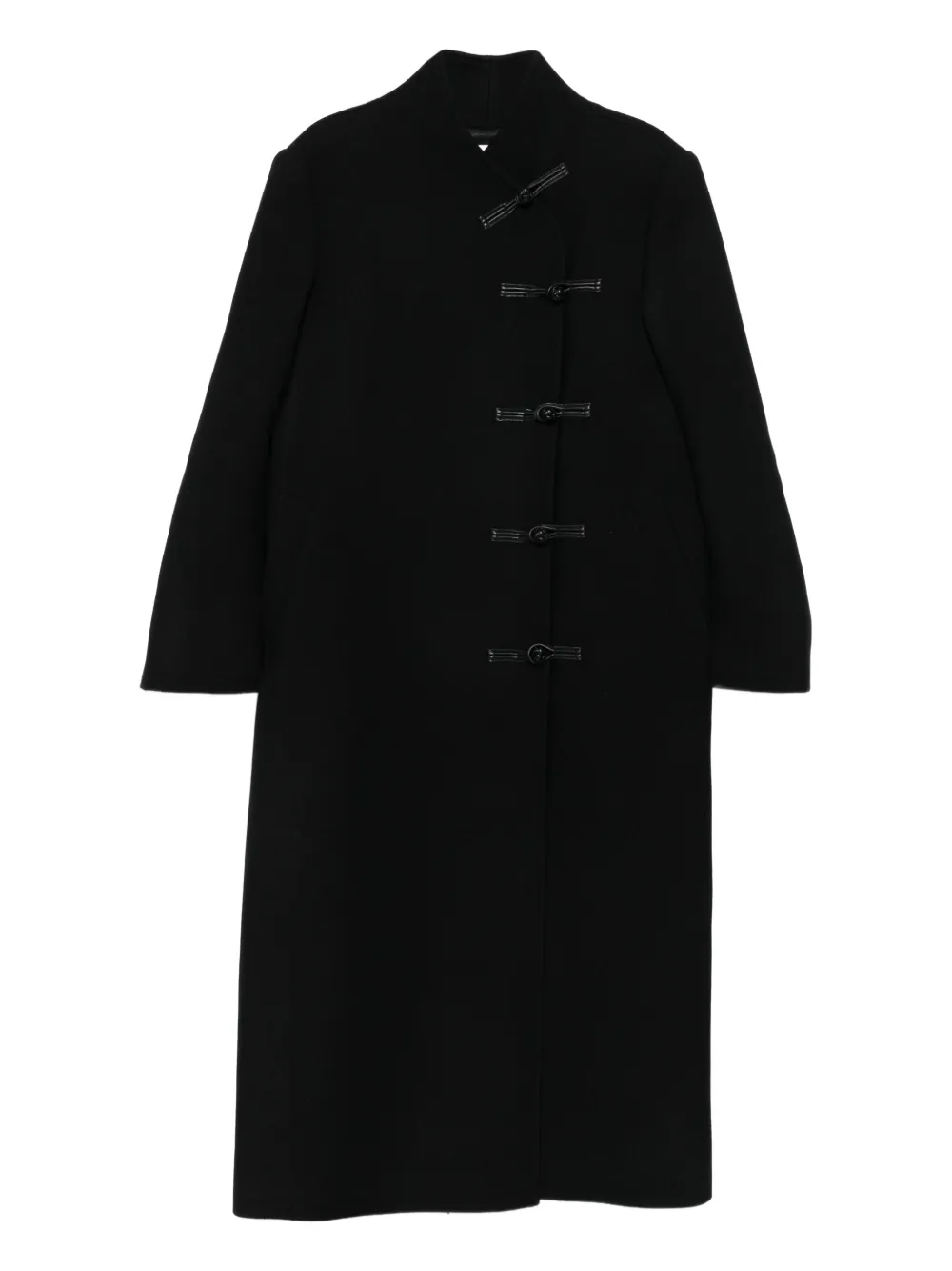Róhe band-collar toggle coat | Black | Image 1