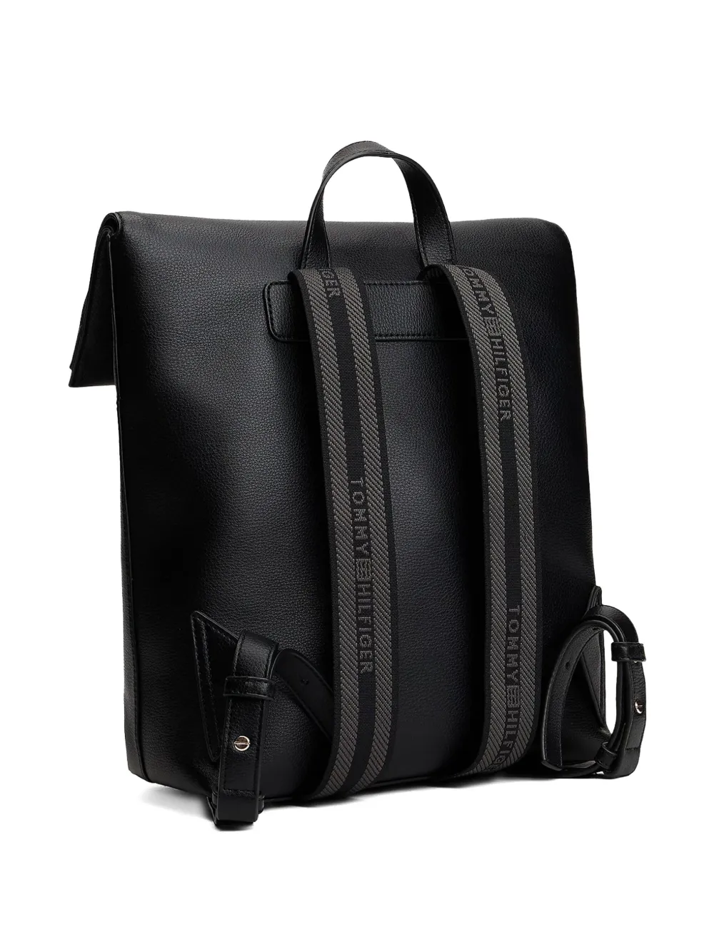 Tommy Hilfiger Foldover Backpack In Black