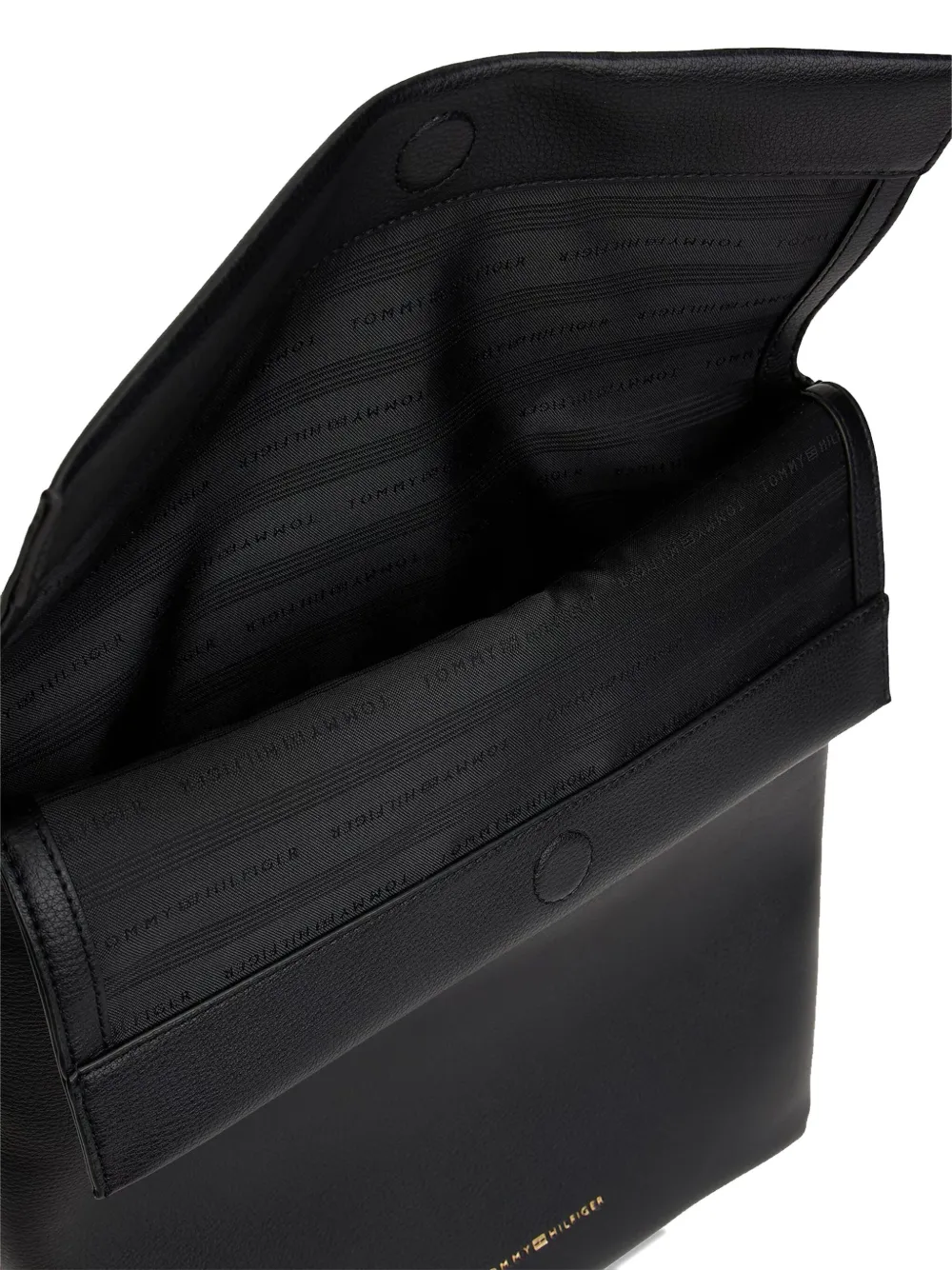 Tommy Hilfiger Foldover Backpack In Black