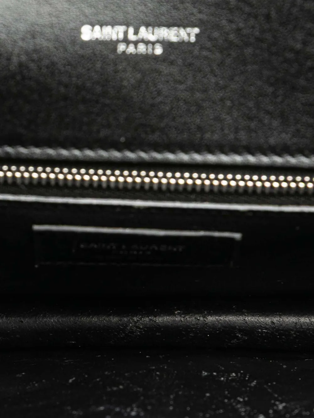 Pre-owned Saint Laurent 2017 Medium Leather Babylone Crossbody Bag In Black
