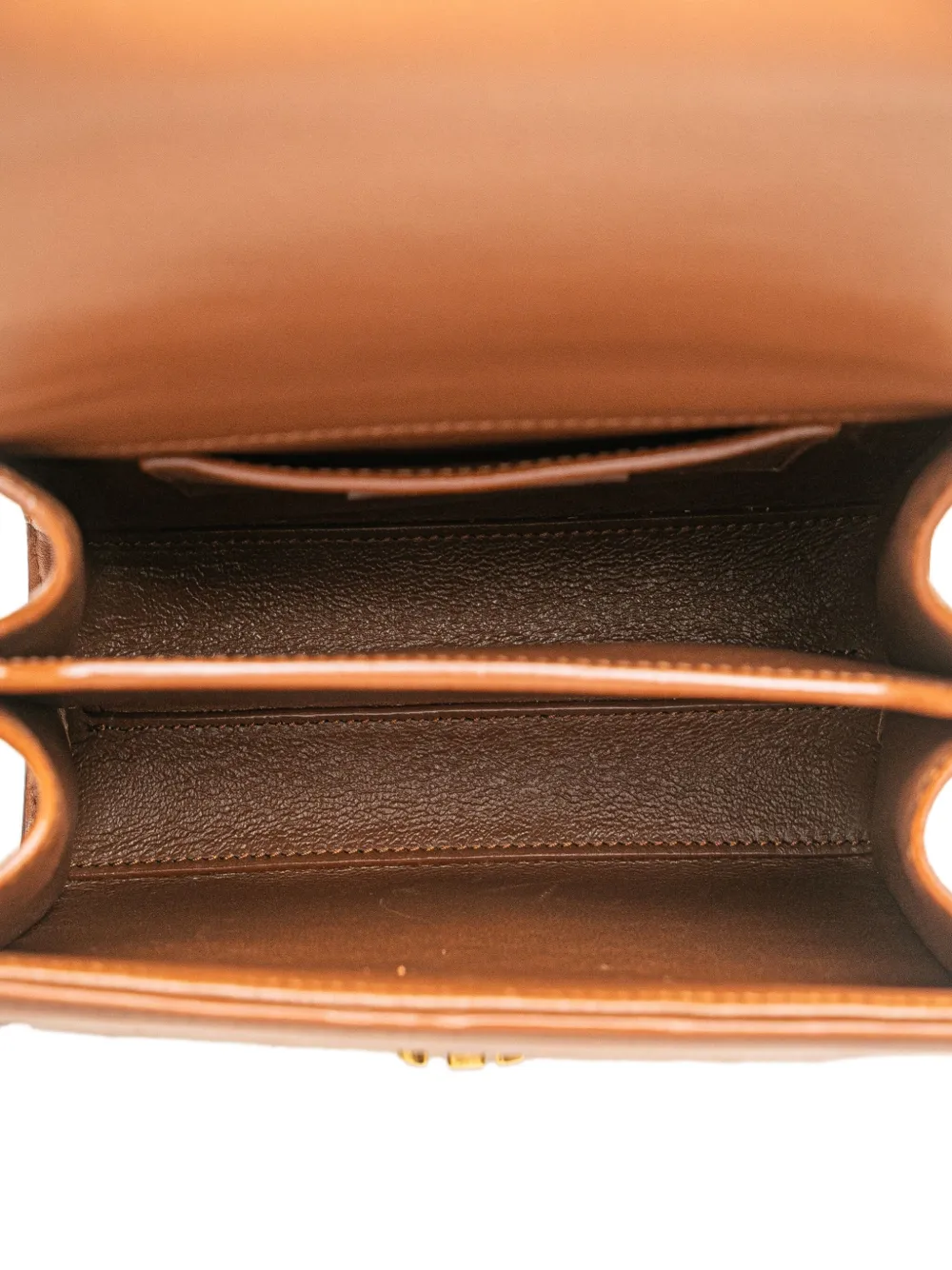 Pre-owned Saint Laurent 2022 Mini Raffia Monogram Cassandra Top Handle Bag Satchel In Brown