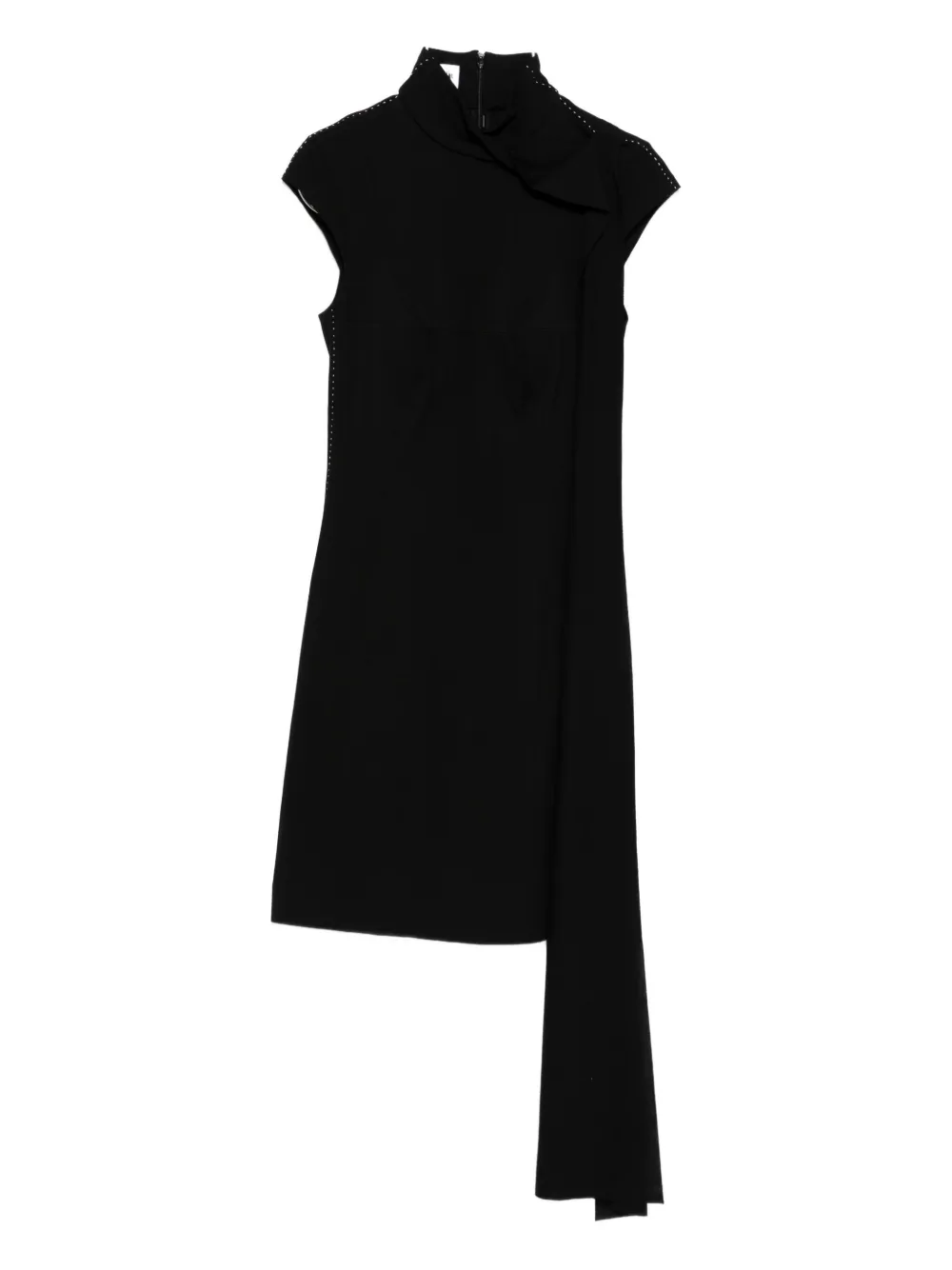 Jean Paul Gaultier high-neck asymmetric mini dress - Nero
