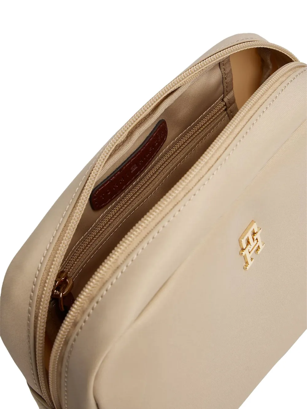 Tommy Hilfiger Leren crossbodytas Beige