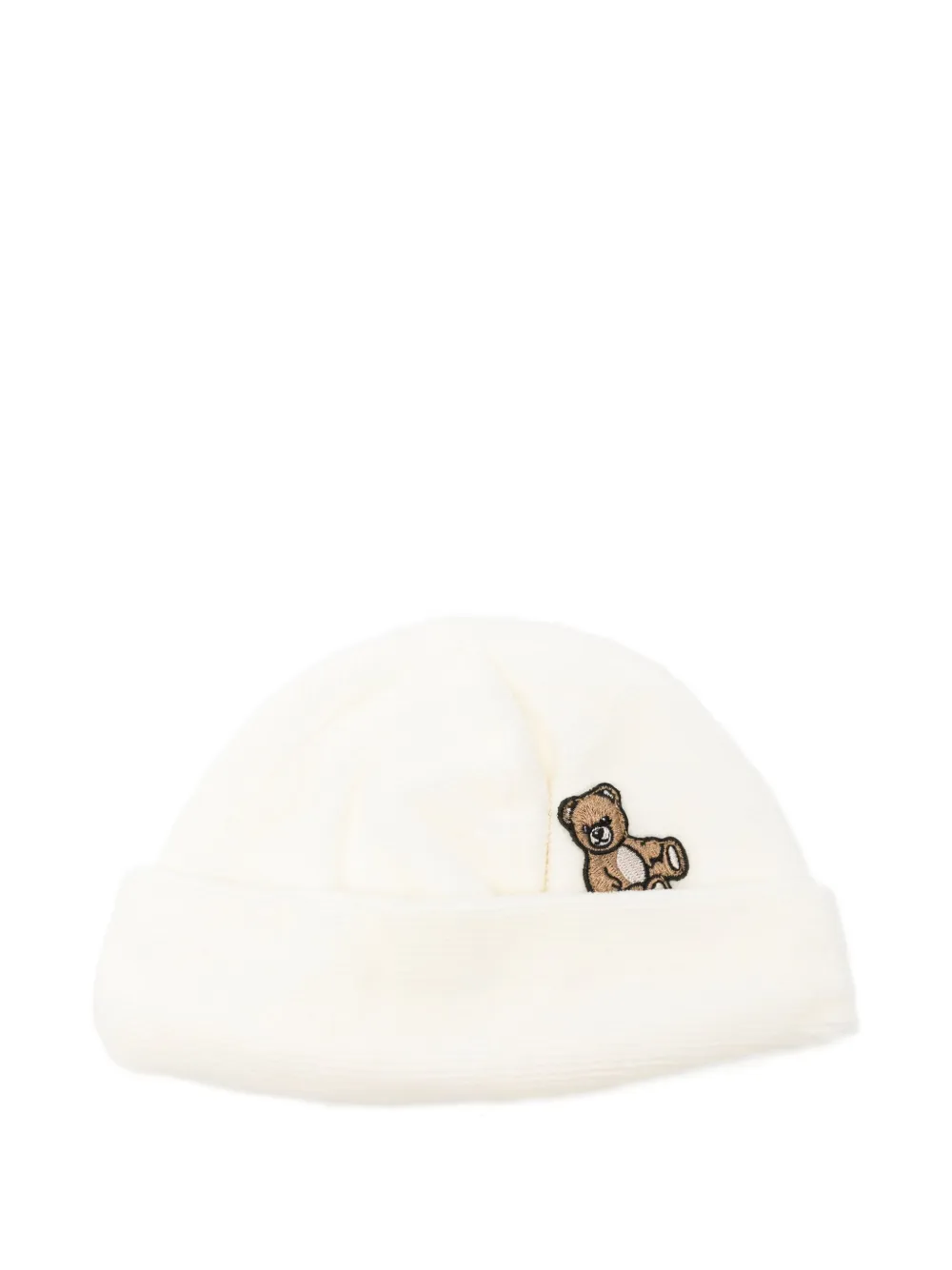 Moschino Kids teddy-motif hat | White | Image 1