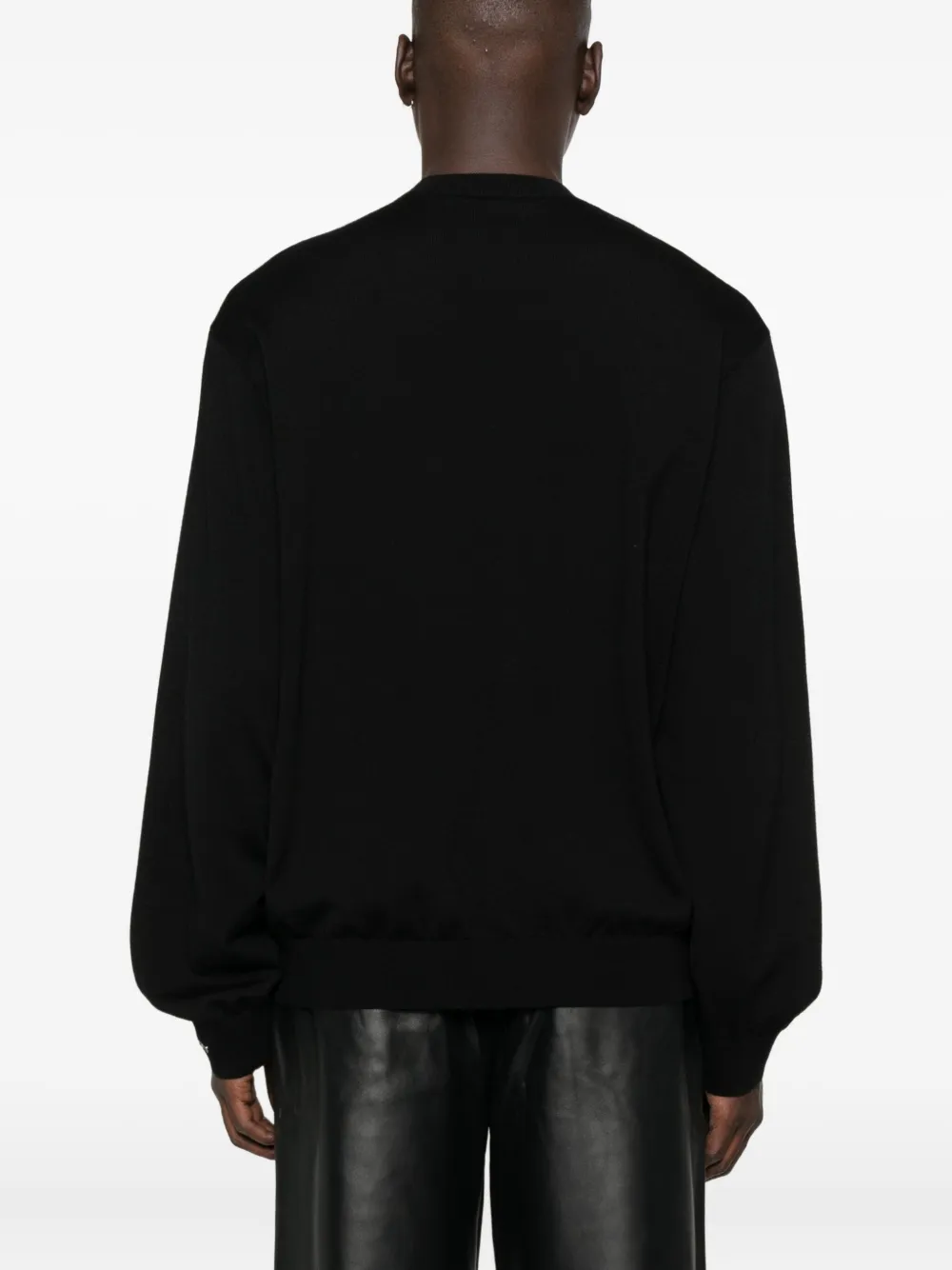 Balenciaga Trui met ronde hals en vlakken Zwart