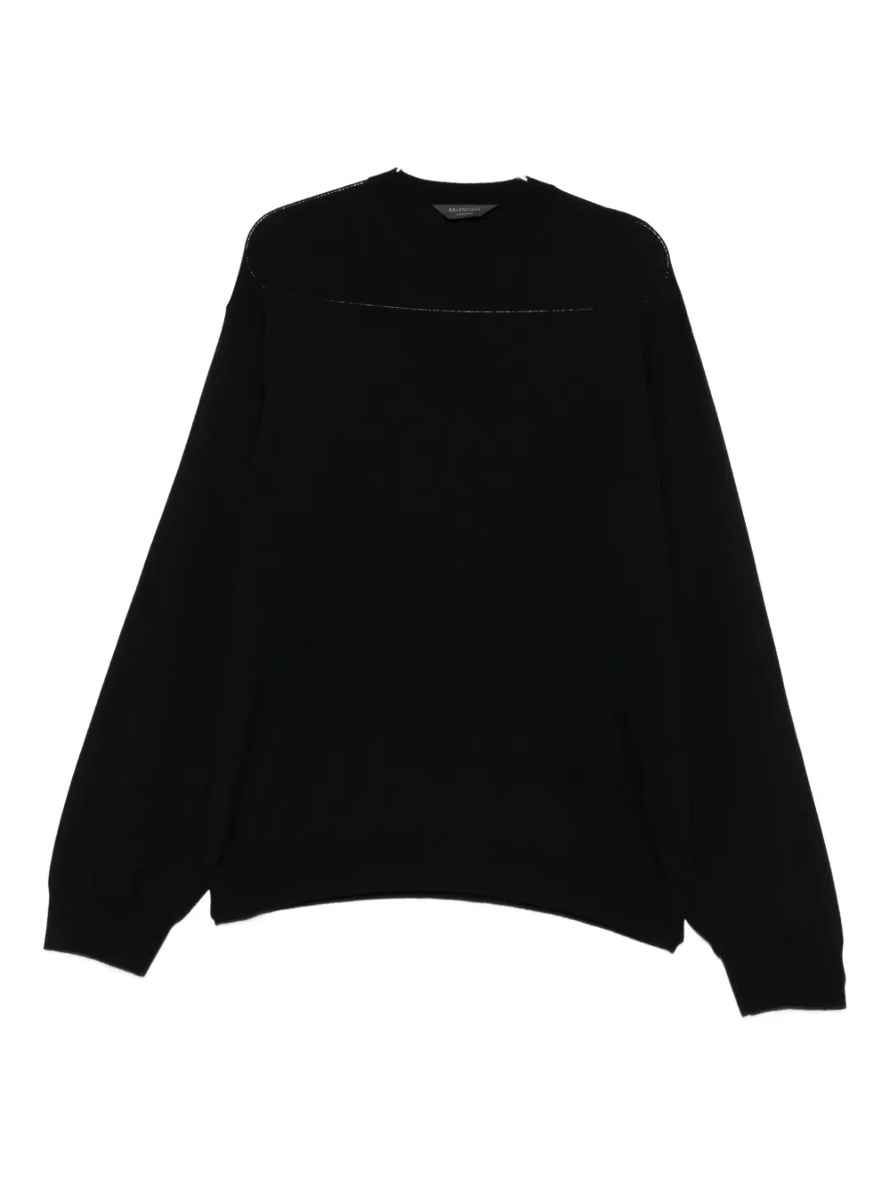Balenciaga round-neck panelled sweater | Black | Image 1