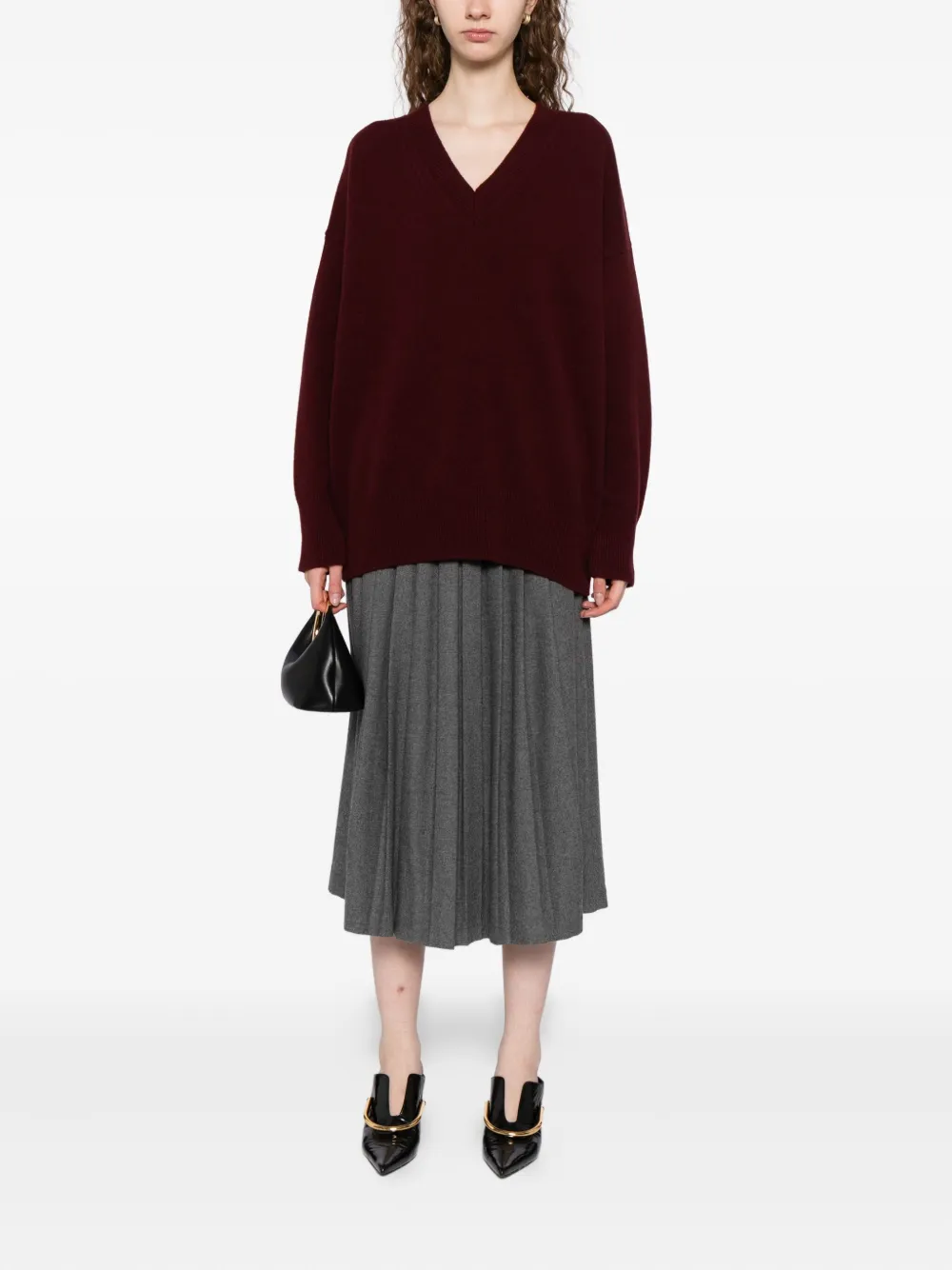 Róhe v-neck knitted jumper | Knitted Sweaters | Image 2