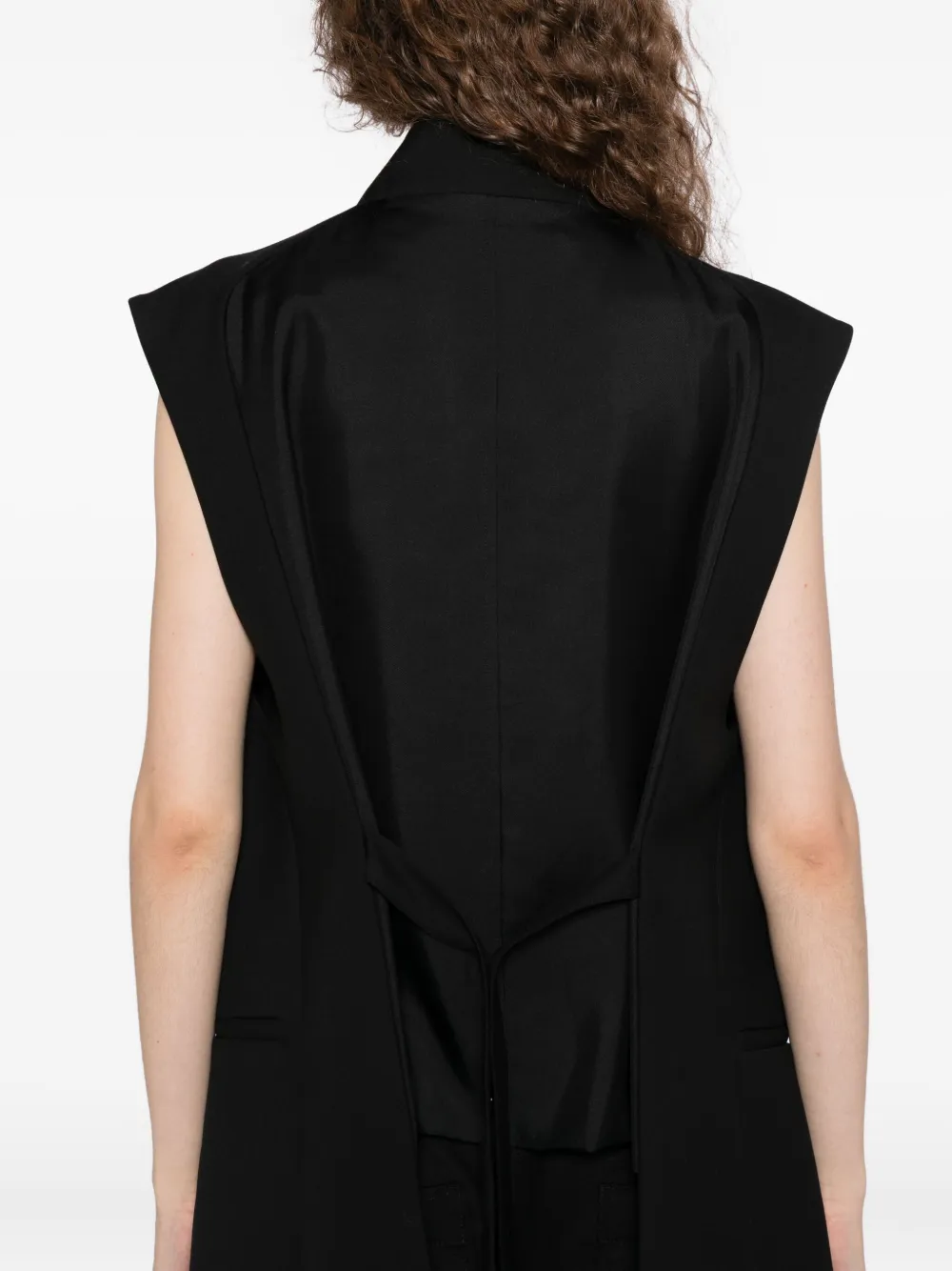 Rohe Reimagined Oversized Gilet In Black