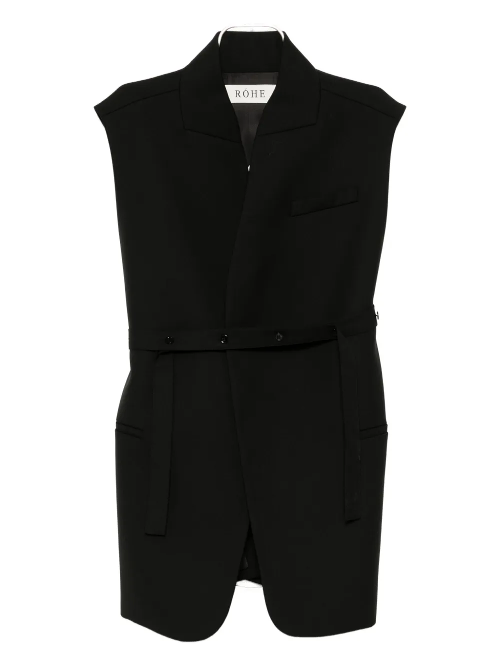 Rohe Reimagined Oversized Gilet In Black
