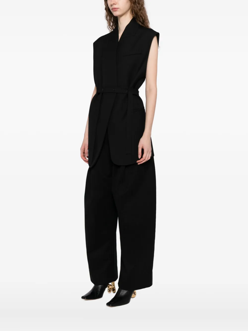 Rohe Reimagined Oversized Gilet In Black