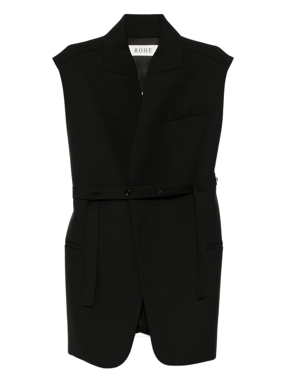 Róhe reimagined oversized gilet | Black | Image 1