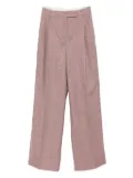 Róhe mid-waist tweed trousers - Purple
