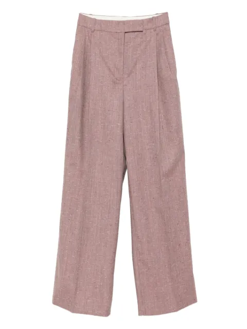 Róhe pantalones de tweed con tiro medio