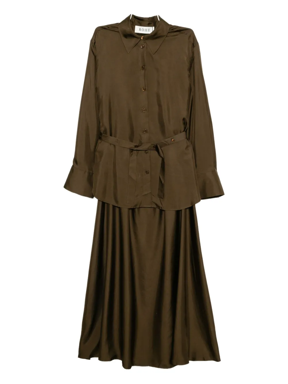 Róhe silk gilet-dress | Brown | Image 1
