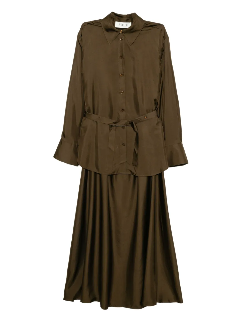 Róhe robe en soie à design sans manches | marron | Image 1