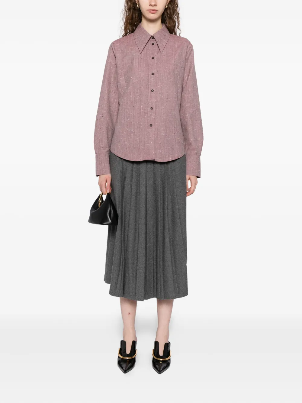 Róhe Tweed blouse - Rood