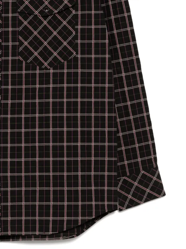lemaire 22ss チェック ブロック シャツ M LEMAIRE チェック シャツ | ブラック | FARFETCH JP