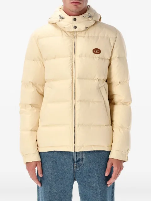 Valentino Garavani logo-patch padded jacket