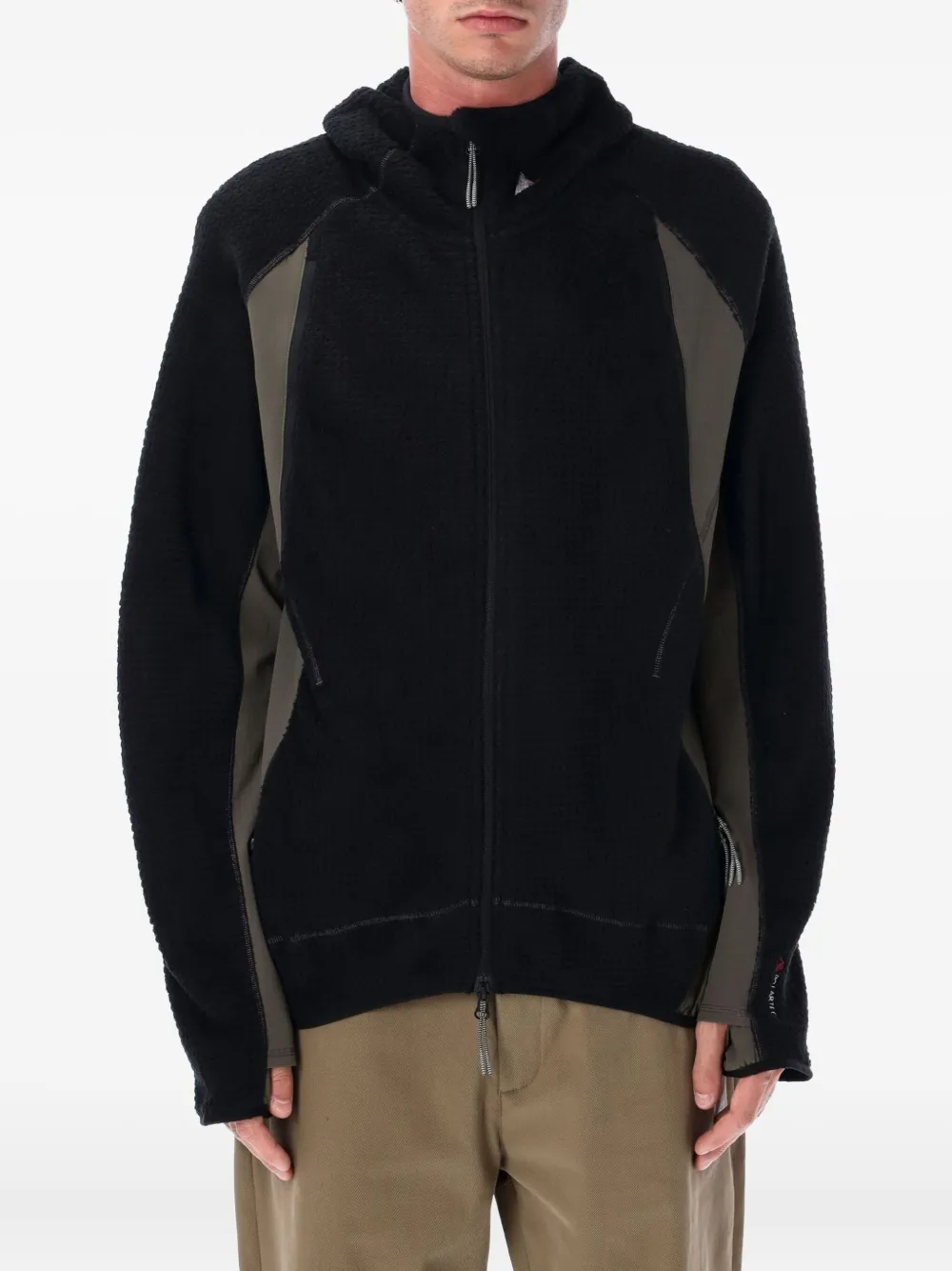 Roa Color Block Hooded Jacket And Pockets In Black
