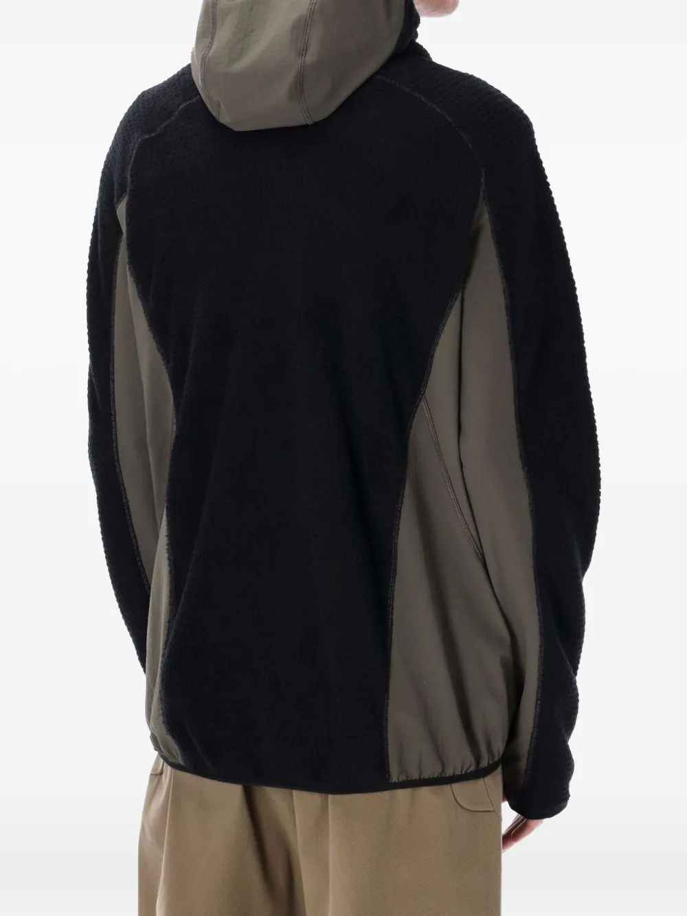 Roa Color Block Hooded Jacket And Pockets In Black