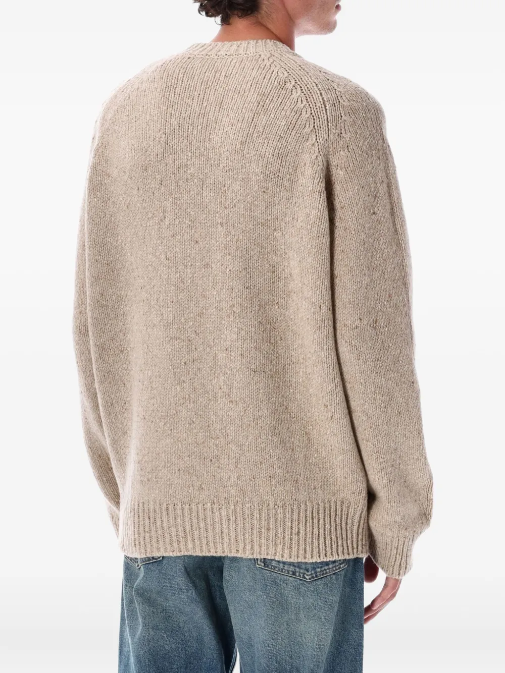 A.P.C. raglan-sleeve speckled sweater - Beige