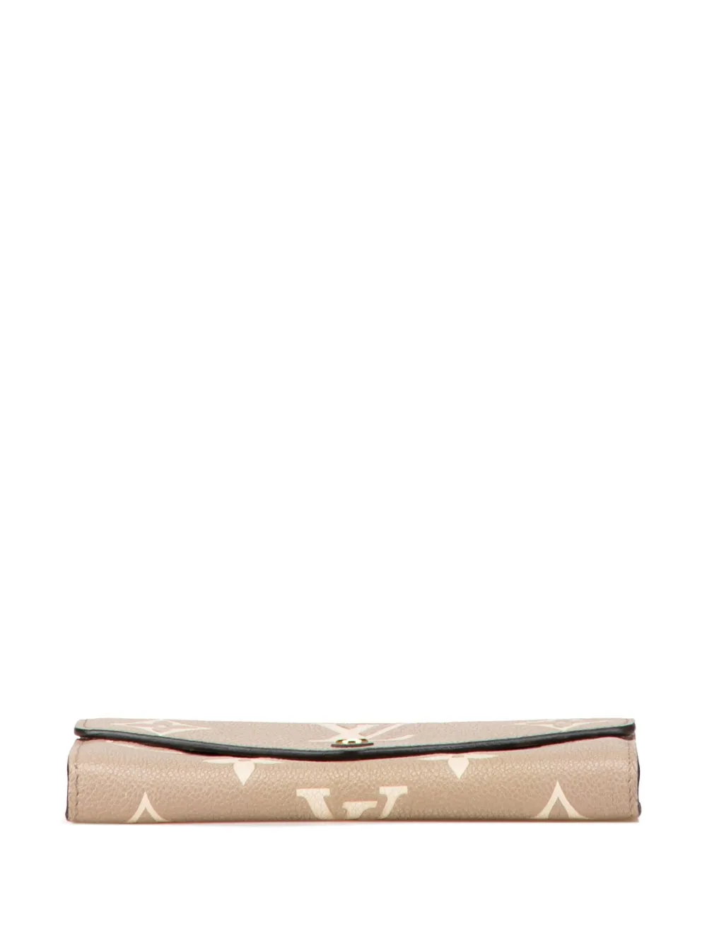 Pre-owned Louis Vuitton 2021-2025 Bicolor Monogram Empreinte Sarah Wallet Long Wallets In Brown
