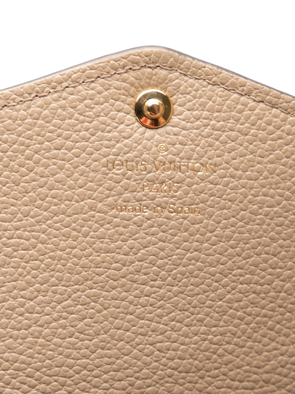 Pre-owned Louis Vuitton 2021-2025 Bicolor Monogram Empreinte Sarah Wallet Long Wallets In Brown