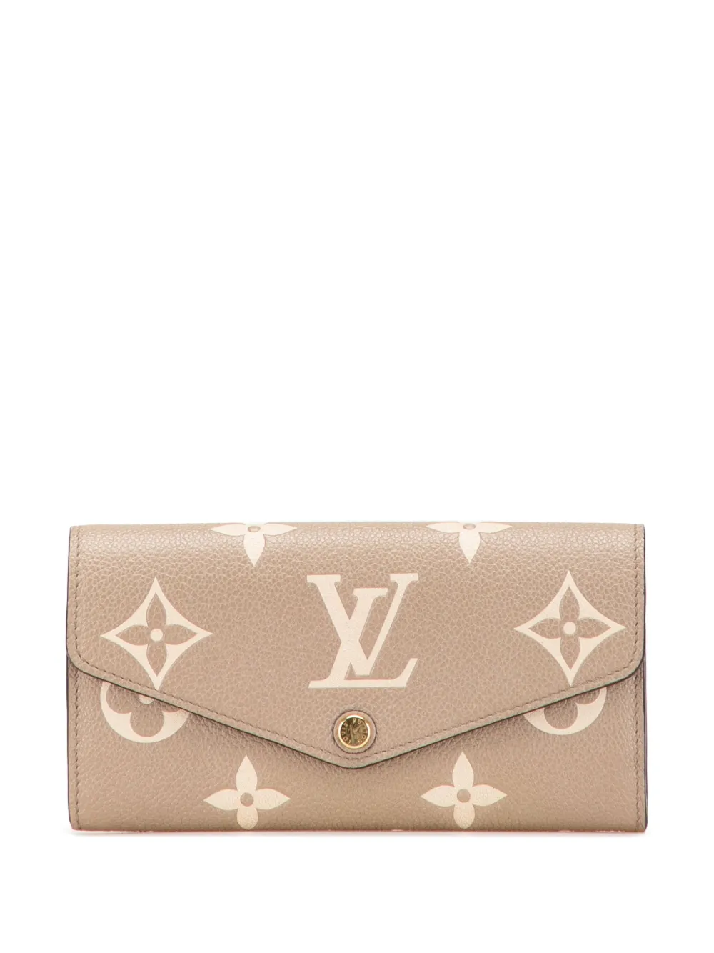 Louis Vuitton Pre-Owned 2021-2025 Bicolor Monogram Empreinte Sarah Wallet long wallets | Brown | Image 1
