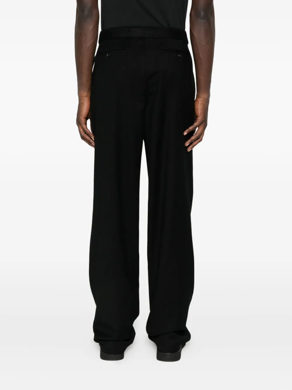 Canali Plooibroek Zwart