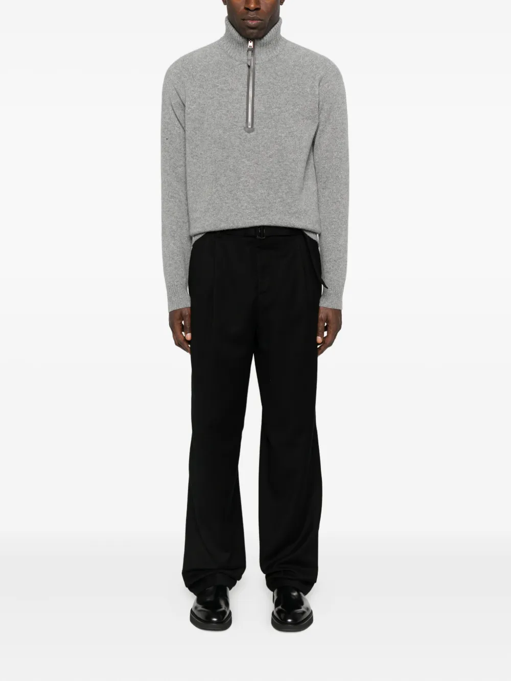 Canali pleated trousers - Zwart