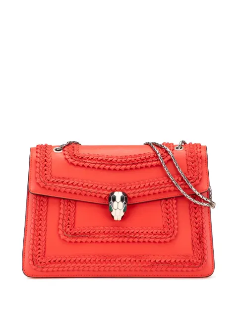 Bvlgari Pre-Owned 2023 Medium Leather Plisse Serpenti Forever shoulder bag