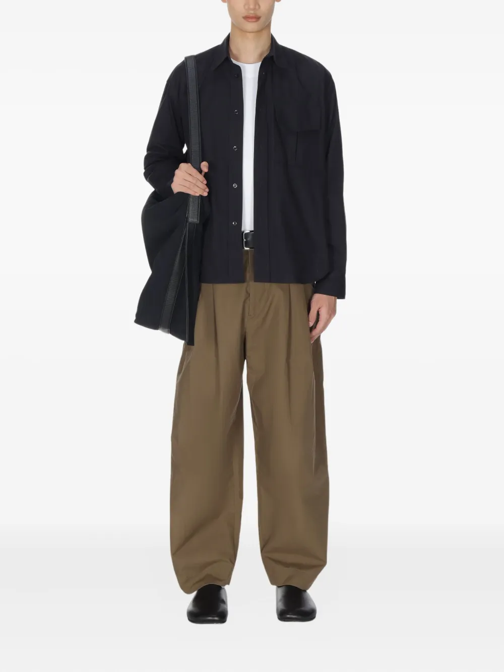 Studio Nicholson Solst overhemd met lange mouwen en pochet - Blauw