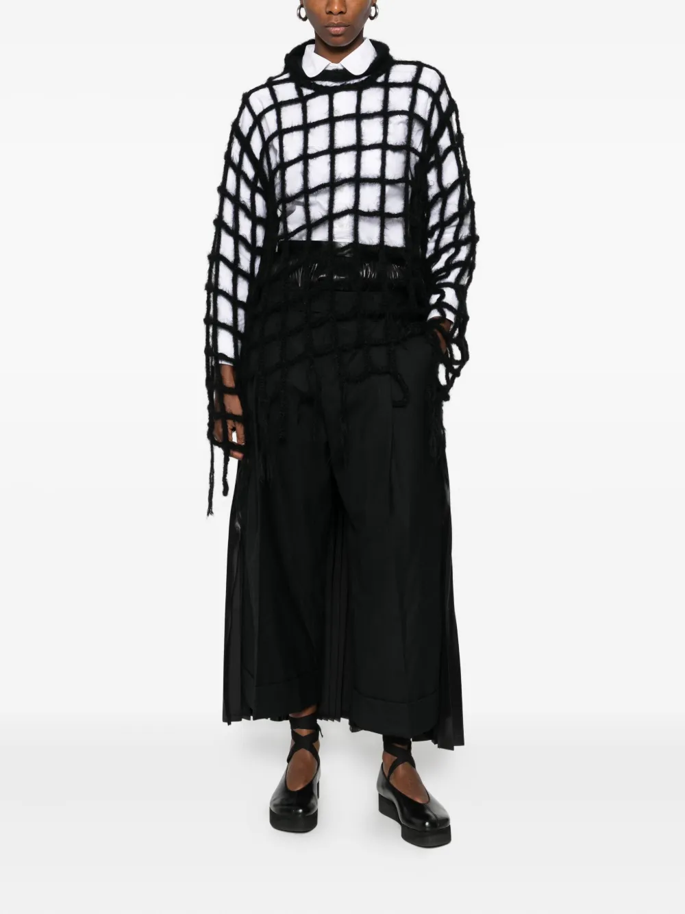 Junya Watanabe Wollen plooibroek - Zwart