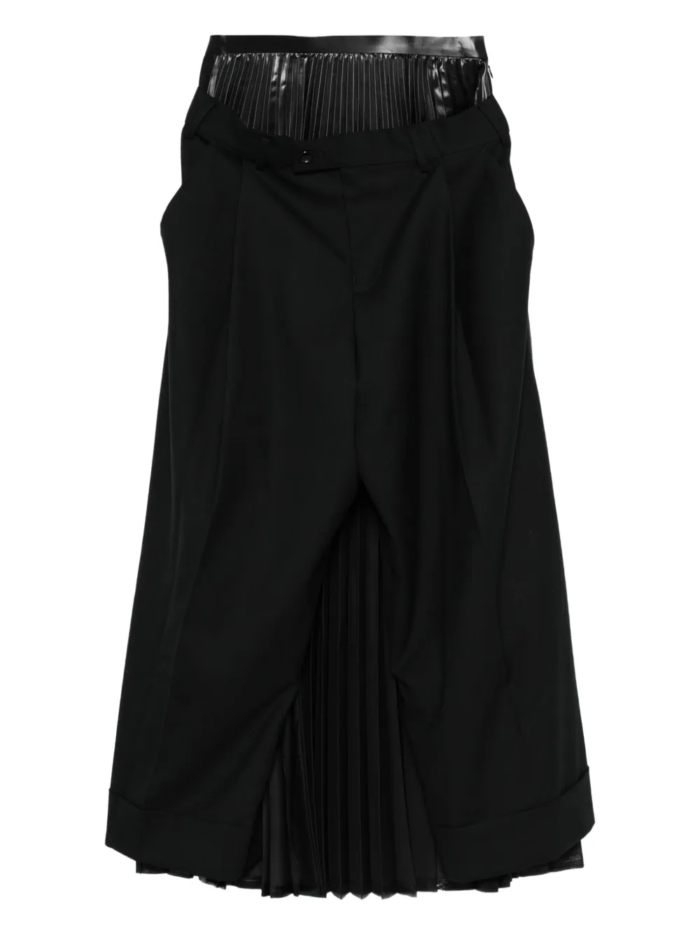 Junya Watanabe pleated wool trousers | Black | Image 1
