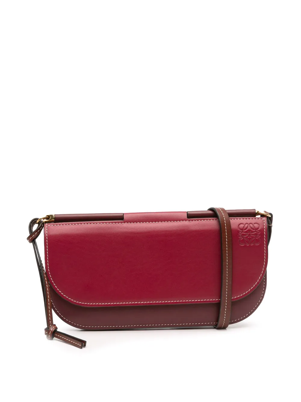 Loewe Pre-Owned 2018 Anagram Leather Gate Pochette crossbody bag | Red | Image 1