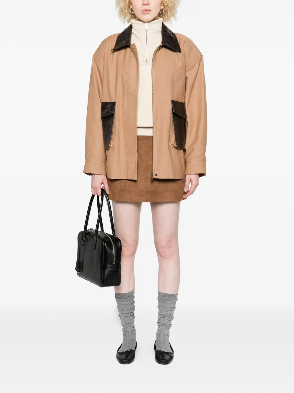 DUNST high-waisted A-line skirt - Bruin