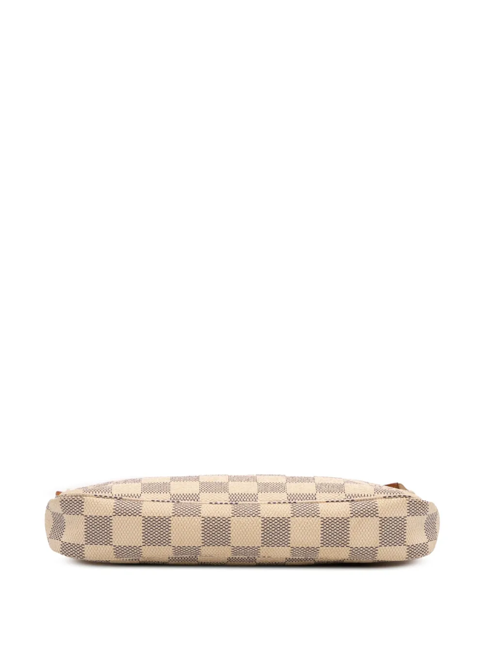 Pre-owned Louis Vuitton 2006 Damier Azur Pochette Accessoires Shoulder Bag In White