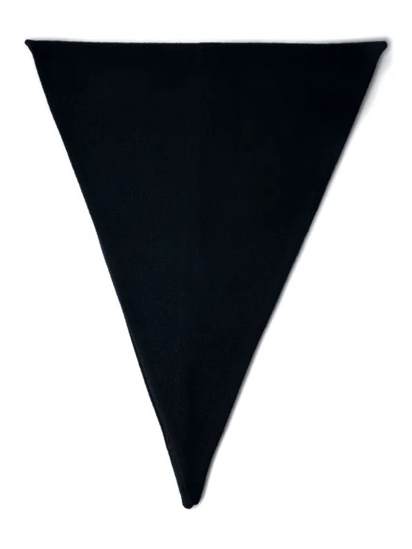 Rier Mini Triangular Wool Scarf in Black