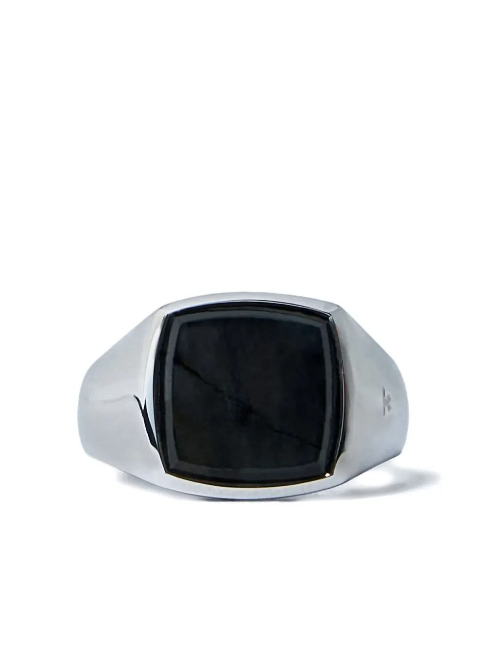 Tom Wood Sterling Silver Larvikite Signet Ring