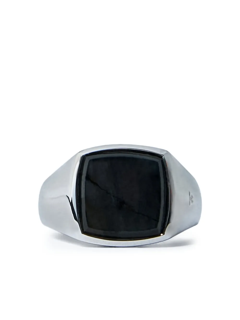 Tom Wood sterling silver larvikite signet ring | Silver | Image 1