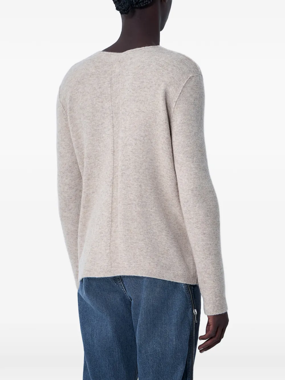 Rick Owens Gerafelde trui Beige